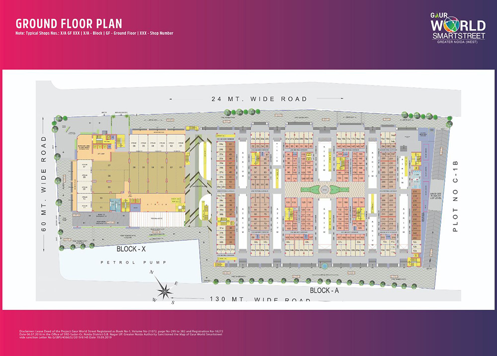 Gaur World SmartStreet ground floor plan